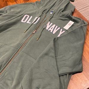 Old Navy L NWT Zip up with Embroidered Logo